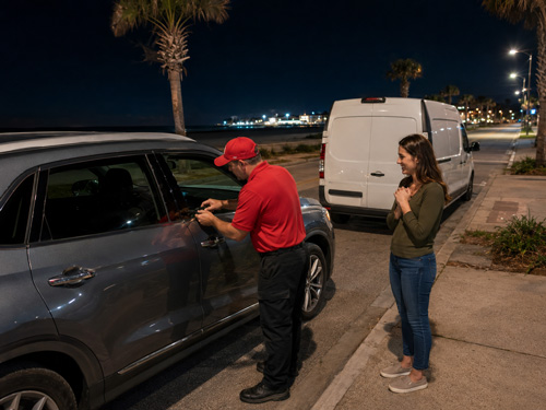 Emergency locksmith providing fast mobile lockout assistance